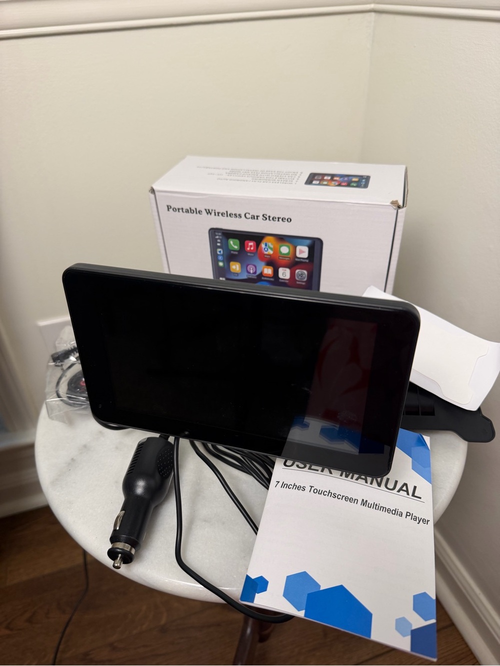 7” Portable Wireless Apple CarPlay & Android Auto Touchscreen